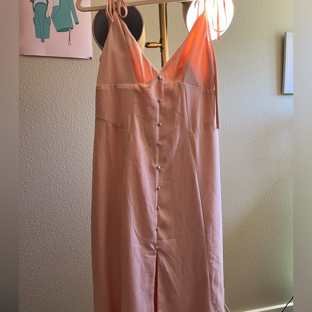 NWOT House of CB Alicia Midi Sundress Blush Pink, size L